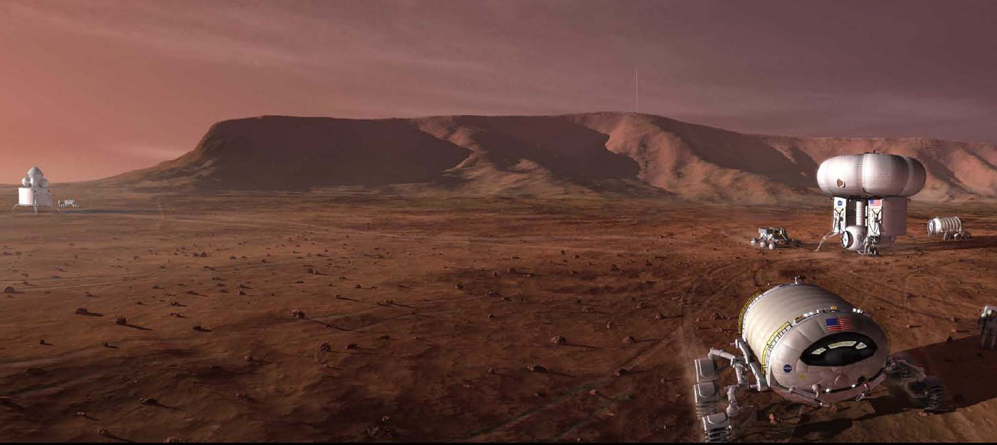 Mars manned mission.  Image credit: NASA
