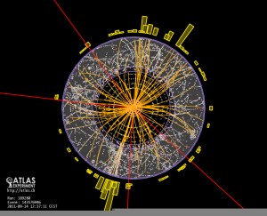 ATLAS proton-proton event containing four muons