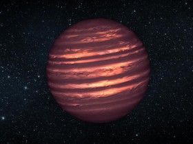 This artist's conception illustrates the brown dwarf named 2MASSJ22282889-431026. NASA's Hubble and Spitzer space telescopes observed the object to learn more about its turbulent atmosphere. Image credit: NASA/JPL-Caltech