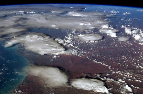 Smoke clouds from the bush fires