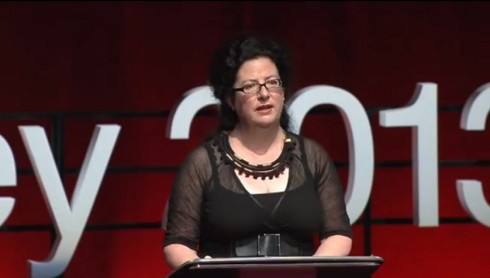 Alice Gorman, a space archaeologist at Flinders University, delivers a talk at TEDxSydney in May 2013. Credit: TEDxSydney/YouTube (screenshot)