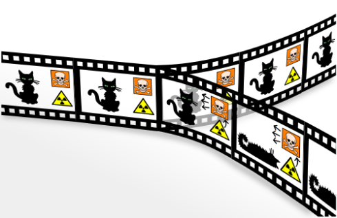 Schrödinger's Cat; visualization of the separation of the universe due to two superposed and entangled quantum mechanical states. (image credit: Christian Schirm)