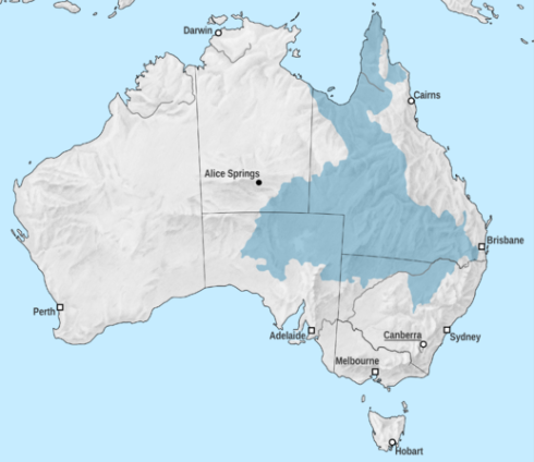 A map of the Great Artesian Basin. Credit: Wikimedia Commons