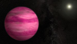 The magenta exoplanet, Illustration courtesy S. Wiessinger, NASA, via BBC