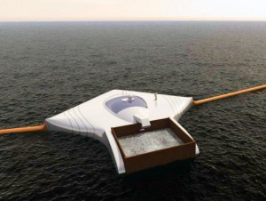 Ocean Cleanup Array by Boyan Slat via inhabitat.com