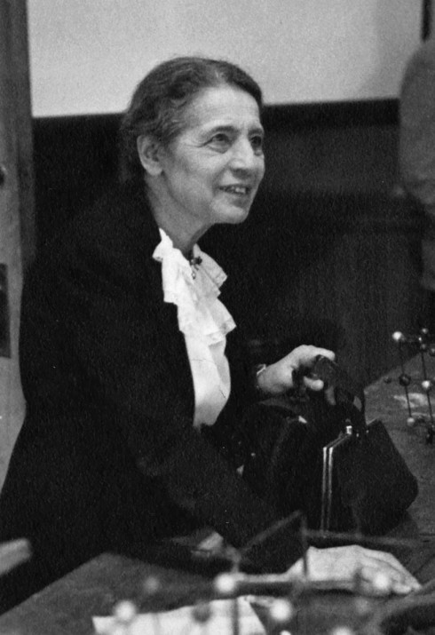 Image source: http://en.wikipedia.org/wiki/File:Lise_Meitner_(1878-1968),_lecturing_at_Catholic_University,_Washington,_D.C.,_1946.jpg
